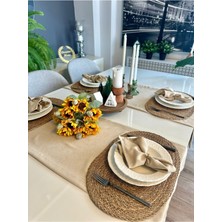 Decamor Home 6 ‘lı Kadife Dokulu Dertsiz Bej Peçete