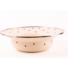 Emaylab Cupid Emaye Çukur Makarna ve Salata Tabağı