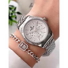 Daniel Klein Çelik Kordon 3 Atm Suya Dayanıklı Özel Tasarım Kadın Kol Saat+Bileklik VS.BLKT.0162