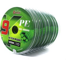 Captain X9 Megane Tech PE 9 Örgü Spin İpi 125mt Dark Green  0.20 MM