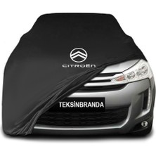 Citroen C4 Aircross (2012 - 2017) Siyah Kumaş Araba Branda Logolu Kumaş Araba Brandası Penye Oto Branda
