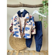 Erkek Bebek Paraşüt Pantolon Sweat Gömlek Üçlü Takım