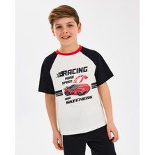 Skechers B Graphic Tee T-Shirt Büyük Erkek Çocuk Offwhite Tshirt Sk2510038-102
