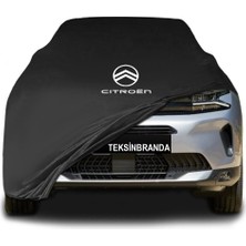 Citroen C5 Aircross (2017 - ) Siyah Kumaş Araba Branda Logolu Kumaş Araba Brandası Penye Oto Branda