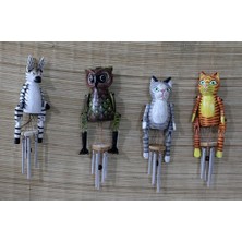 Periboia Ahşap Hayvan Figürlü Rüzgar Çanı Model 2