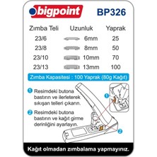 Bigpoint | Zımba Makinesi Arşiv Tipi , 100 Yaprak Kapasiteli, Güç Tasarruflu, Siyah