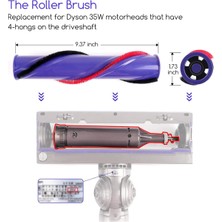 Mauuae Rulo Fırça + Ön ve Son Hepa Filtre Kombosu Dyson V7 V8 Elektrikli Süpürge Yedek Parçaları, Yedek Parçalar Için Uyumlu (Yurt Dışından)