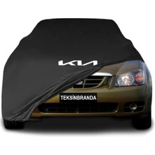 Kia Cerato 1 Sedan (2004 - 2006)  Siyah Kumaş Araba Branda Logolu Kumaş Araba Brandası Penye Oto Branda