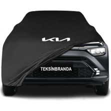 Kia Carens 4 (2022 - )  Siyah Kumaş Araba Branda Logolu Kumaş Araba Brandası Penye Oto Branda