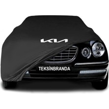 Kia Opirus (2003 - 2010)  Siyah Kumaş Araba Branda Logolu Kumaş Araba Brandası Penye Oto Branda