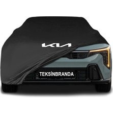 Kia K4 Sedan  Siyah Kumaş Araba Branda Logolu Kumaş Araba Brandası Penye Oto Branda