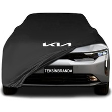 Kia K3 Hatchback  Siyah Kumaş Araba Branda Logolu Kumaş Araba Brandası Penye Oto Branda