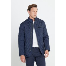 Altınyıldız Classics Standart Fit Erkek Overcoat Uzun Kol Dik Yaka Desenli Midi Kesim