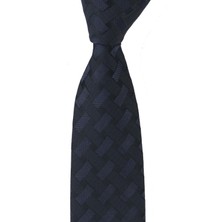 Esgue Dar Kesim Siyah Desenli Slim 6 Cm. Hand Made Kravat