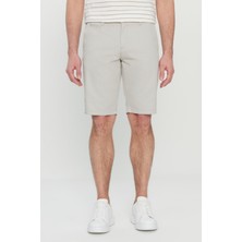 Slim Fit Dar Kesim Yan Cepli Gofre Desenli Şort