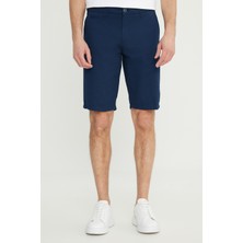 Slim Fit Dar Kesim Yan Cepli Gofre Desenli Şort