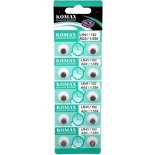 Ozcmax Ag3 Saat Pili - Düğme Pil 10LU Paket LR41/192 1.55V