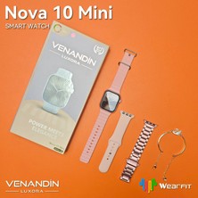 Venandin Nova 10 Mini Tüm Telefonlara Uyumlu 3 Kordonlu Bileklik Hediyeli Akıllı Saat