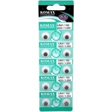 Ozcmax Ag3 Saat Pili - Düğme Pil 10LU Paket LR41/192 1.55V