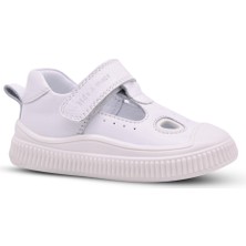 Joy Kız ve Erkek Bebek Hakiki Deri Anatomik Beyaz Günlük Ayakkabı