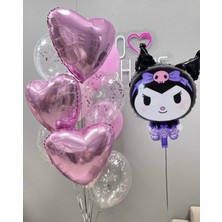 Kızlar Için Kuromi Balon Demeti Doğum Günü Parti Seti Süsü