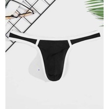 Miraxx Erkek Biyeli Siyah Tanga