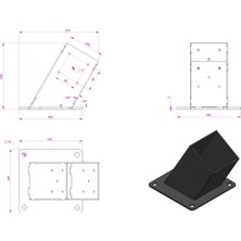 Pergule Pergola Kamelya Çardak Ahşap Prefabrik Ev Ayak 60 Derece Bağlantı 10X10CM Kalas