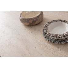 EDSY HOME Traverten Oval 4 Sandalyeli Masa Takımı ( Ayaklar Plastik )