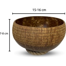 Coconut Products 2'Li Set Jumbo Özel Tasarım Hindistan Cevizi Kase