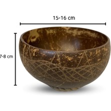 Coconut Products Jumbo Özel Tasarım Hindistan Cevizi Kase Ve Kase Altlığı - Coconut Bowl - Bowl Kasesi - Çerezlik
