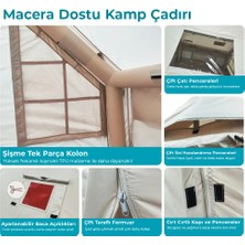 HABL 6 Kişilik 6.3m2 Su,rüzgar ve Kar Geçirmez 420D Oxford Kumaşlı 4 Mevsim Şişme Çadır 300*210*200CM