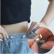 Gümüş Yıldız Bel Daraltma Aparatı Klipsler Pantolon Beli Daraltma Broş