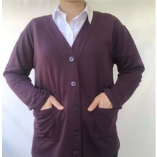 Ece Giyim Penye Düğmeli Kısa Anne Hırka