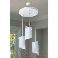 Sema 3'lü Avize Beyaz