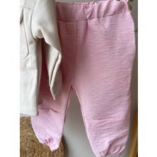 Kız Bebek Paraşüt Pantolon Ceket Tshirt Üçlü Takım