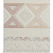 Seyran Halı Rubby Koleksiyonu Sisal Dekoratif Halı 1551 Multi Beyaz