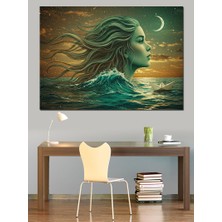 Deniz Kızı Rüyası Dekoratif Kanvas - Mdf Ahşap Tablo