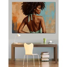 Bronz Tenli Güçlü Kadın Dekoratif Kanvas - Mdf Ahşap Tablo