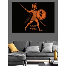 Antik Yunan Savaşçısı Dekoratif Kanvas - Mdf Ahşap Tablo