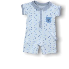 Narnuga Miraylife 6-9 9-12 12-18 Ay Galaksi Baskılı Çıtçıtlı Kısa Kollu Erkek Bebek Tulumu