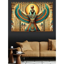 Mısır Tanrısı Horus Dekoratif Kanvas - Mdf Ahşap Tablo