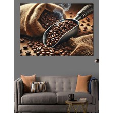 Kahve ve Çuval Dekoratif Kanvas - Mdf Ahşap Tablo