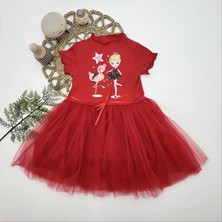 Miraylife 5-6-7 Yaş Flamingo Balerin Kız Baskılı Kurdela Kuşaklı Astarlı Kız Çocuk Tütü Elbise