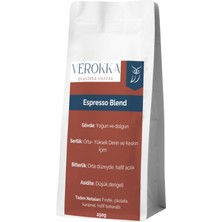 Verokka Qualifed Coffee Espresso Blend Kahve – Yoğun Karamel ve Bitter Çikolata Tonları – Kremsi ve Dengeli 250G