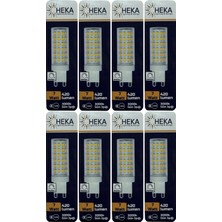 Heka (8 Adet) 7W (49W) 3000K (Gün Işığı) G9 Duylu Dim Edilebilir LED Kapsül Ampul