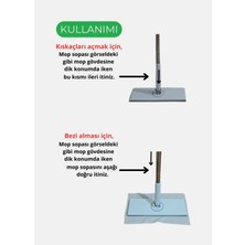 Küçük Boy Kıskaçlı Mop Islak Mendiilere ve Ince Bezlere Uyumlu 9.5cm x 25CM