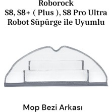 Ropalde Roborock S8, S8+ ( Plus ), S8 Pro Ultra Robot Süpürge Uyumlu 8'li - Yedek Parça Seti
