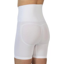 Miraxx Beyaz Emay 2091 Önü Dantelli Yüksek Bel Boxer Korse