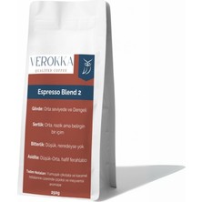 Verokka Qualifed Coffee Koyu Kavrulmuş Espresso Kahvesi – Yoğun ve Çikolatamsı Lezzet – 250G