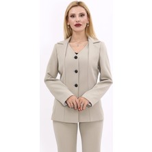 Erkek Yaka Yelek Ceket-Bambu